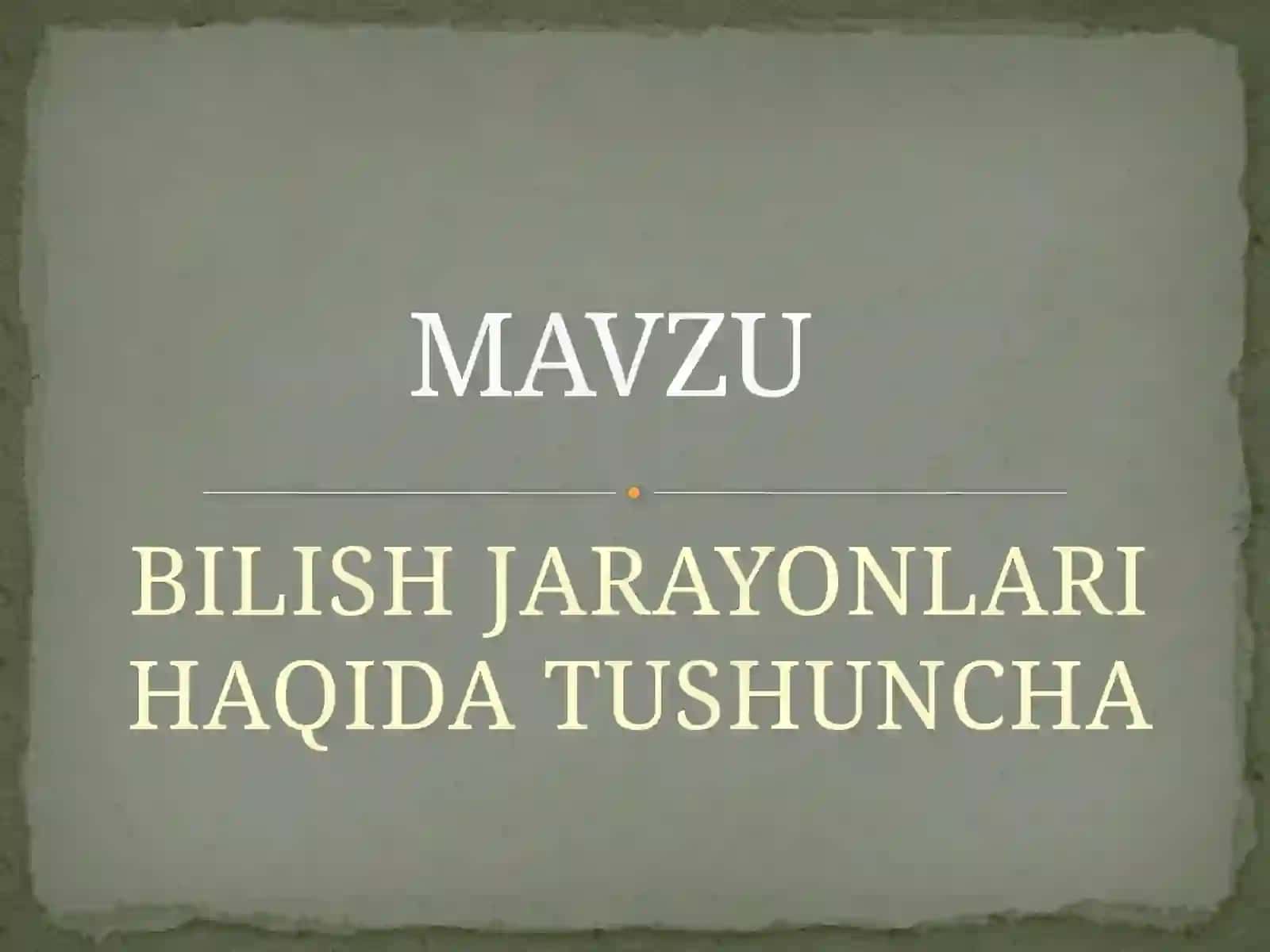 Chinoraning psixologiya fanidan mustaqil ishi 2