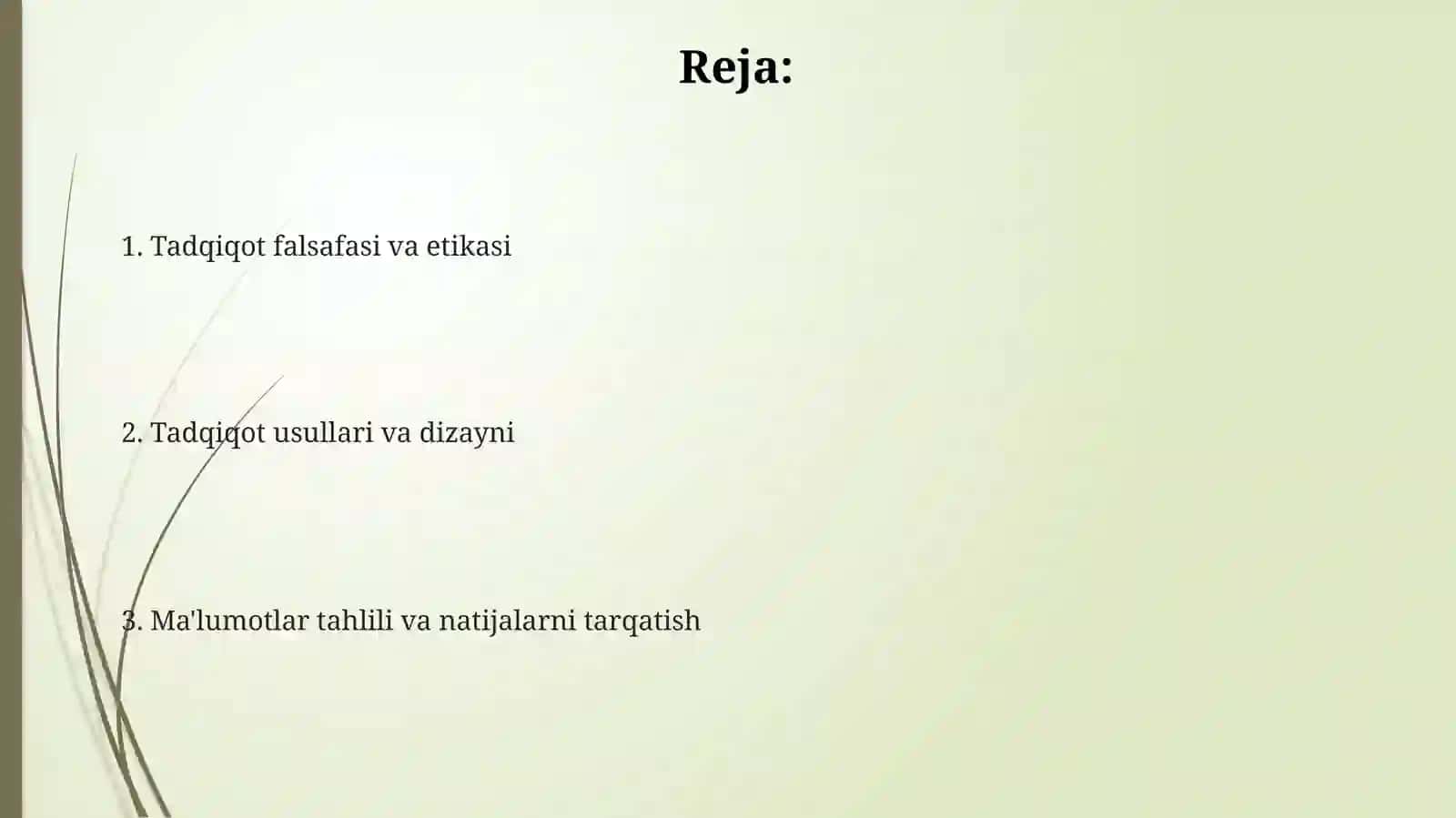 Tadqiqot olib borishning ilmiy asoslari 2
