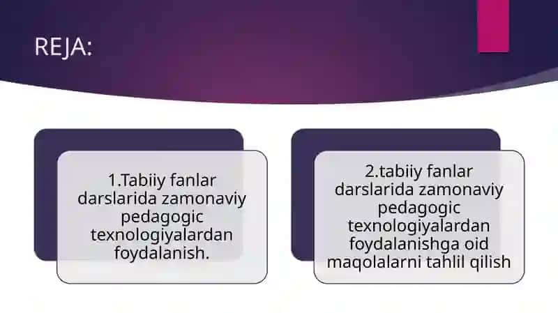 Tabiiy fanlardan samarali foydalanish 2