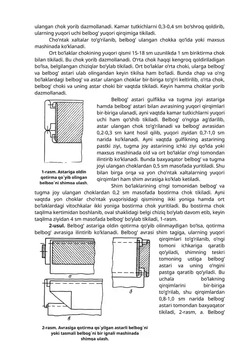 Erkaklar shimining yuqori qirqimiga ishlov berish 2