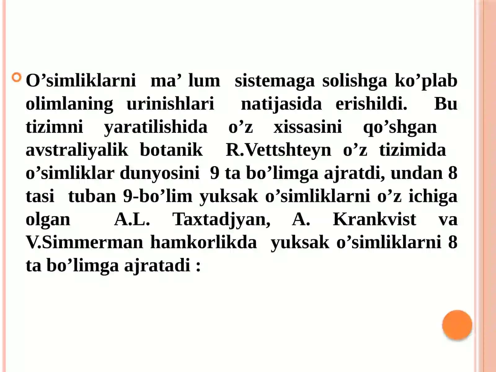 Qirqquloqtoifa (polypodiophyta) bo'limi dorivor o'simliklar ro'yxatini shakllantirish 2