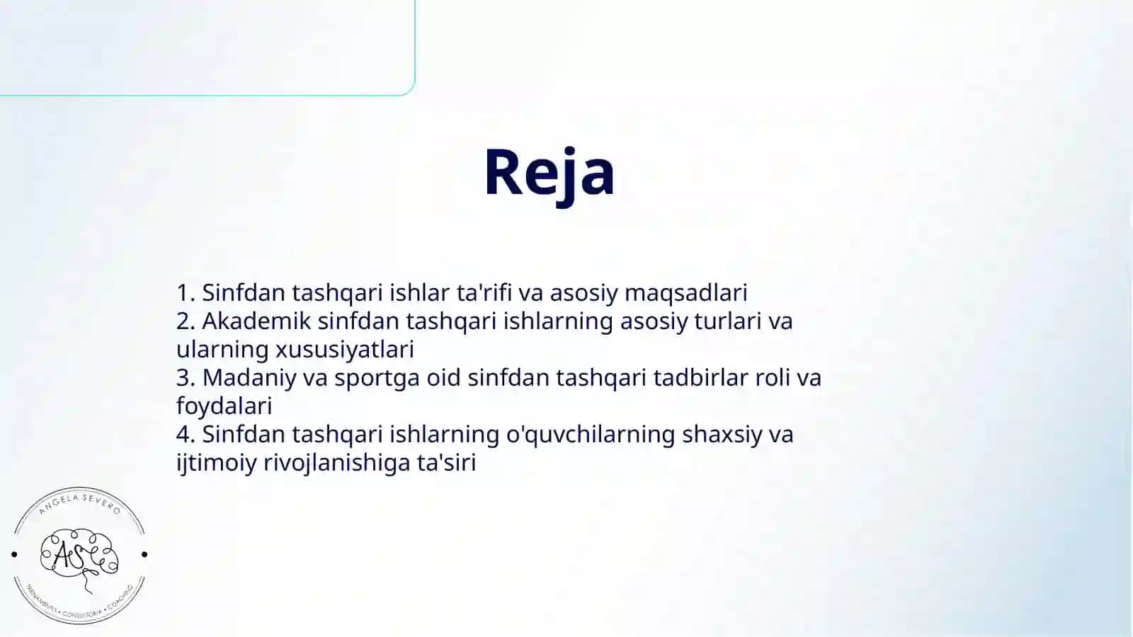 SINFDAN TASHQARI ISHLAR VA ULARNING TURLARI 2