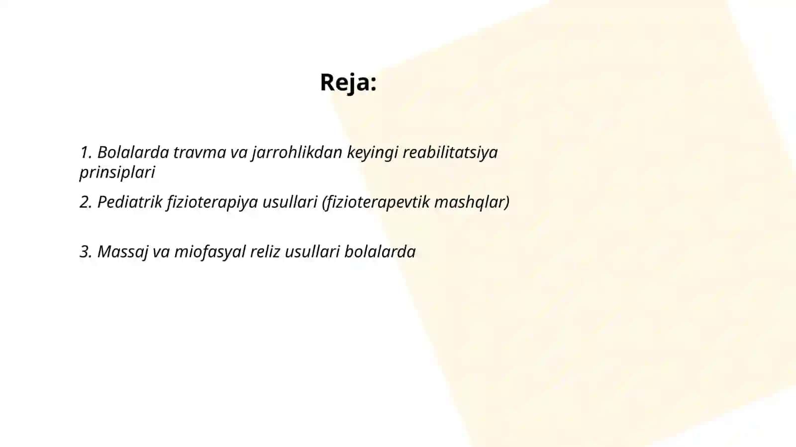 Bolalarda travmatologiyada va jarrohlik kasalliklarida reabilitatsiya usullari 2