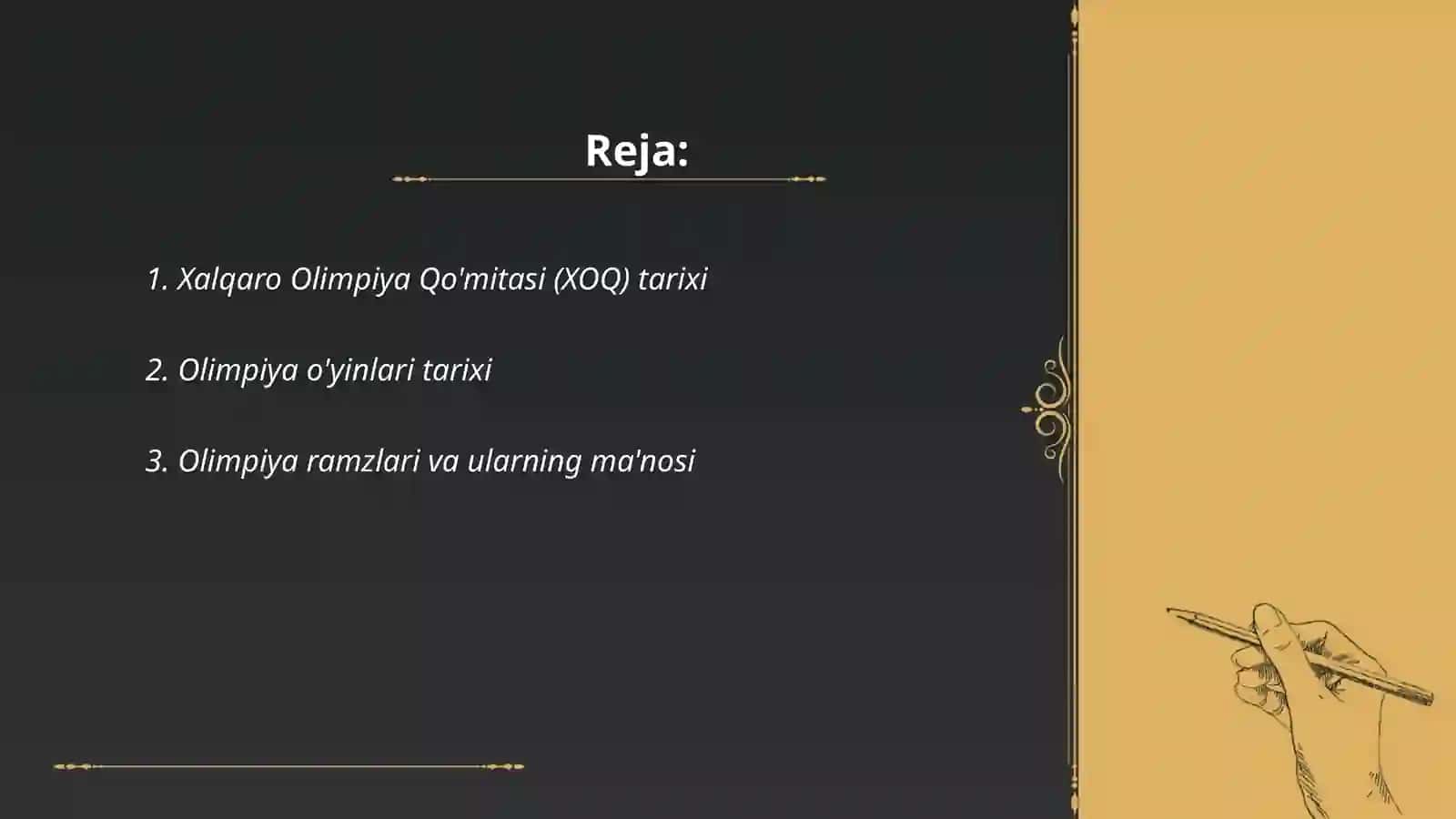 Xalqaro olimpiya harakati 2