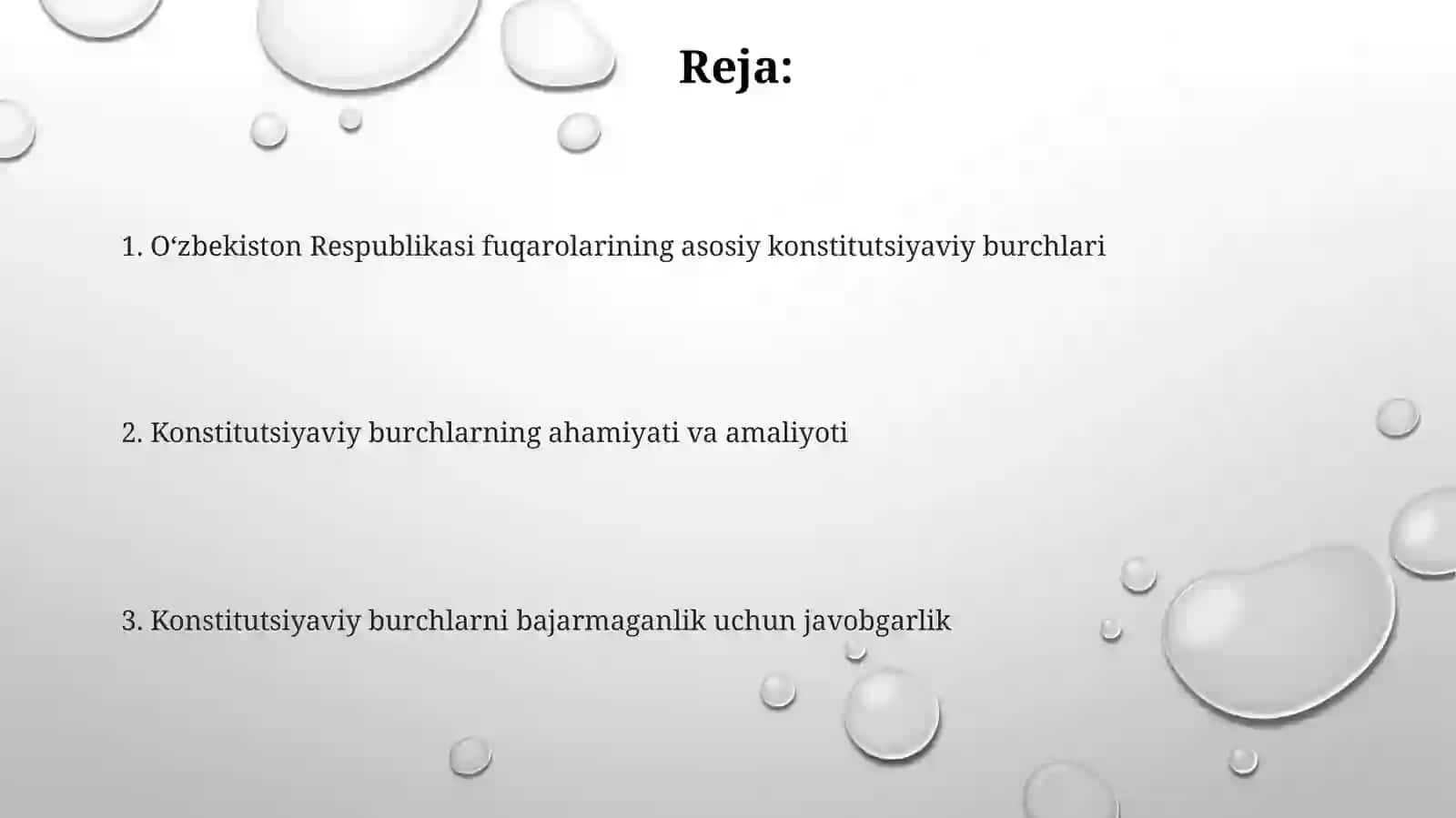 Oʻzbekiston Resbublikasi fuqarolarining konstitutsiyaviy burchlari 2