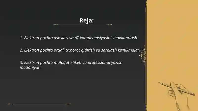 AT Kompetensiyasining shakllanishda elektron pochta 2