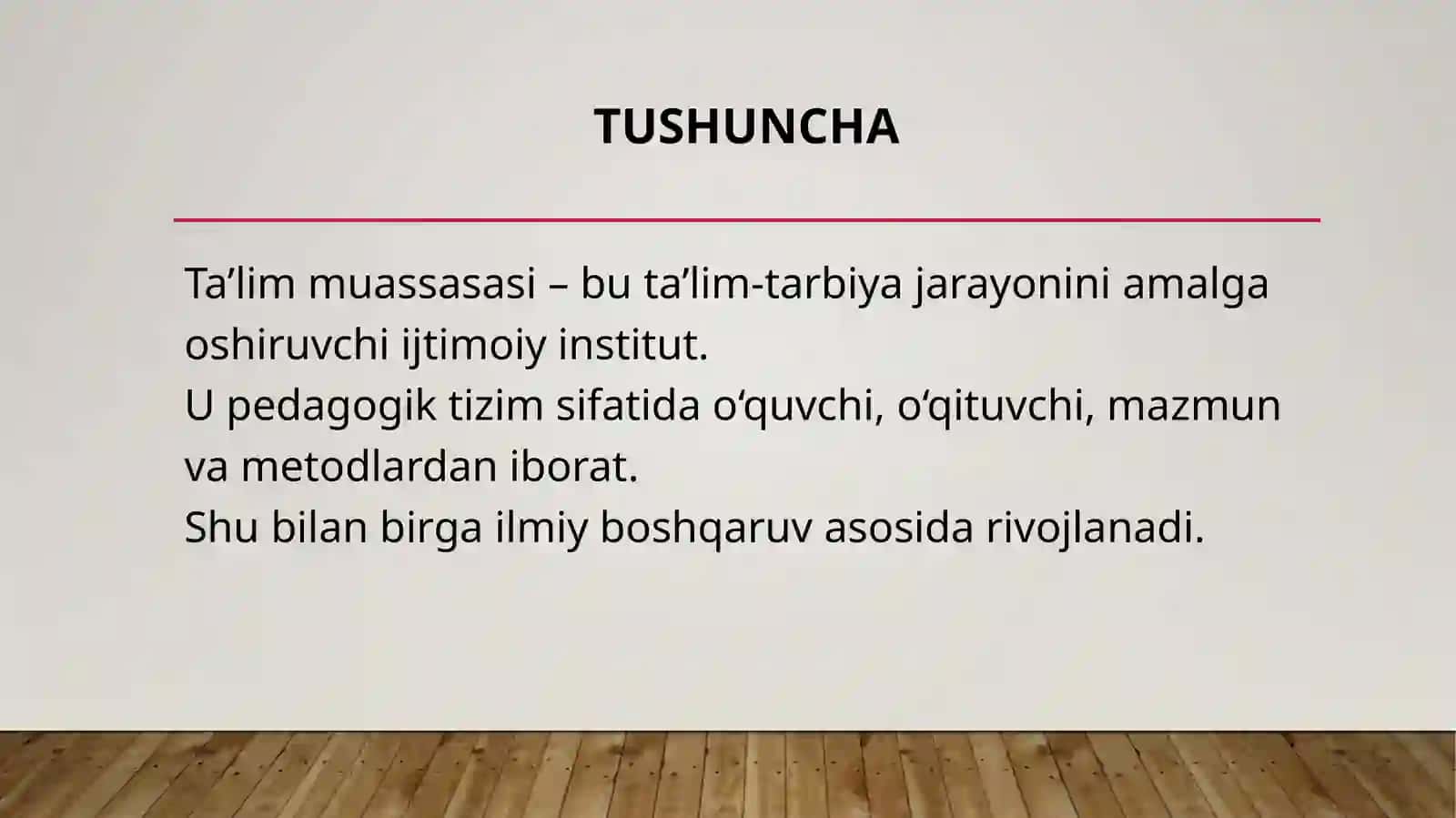 Ta'lim muassasasi pedagogik tizim va ilmiy boshqaruv obyekti sifatida 2