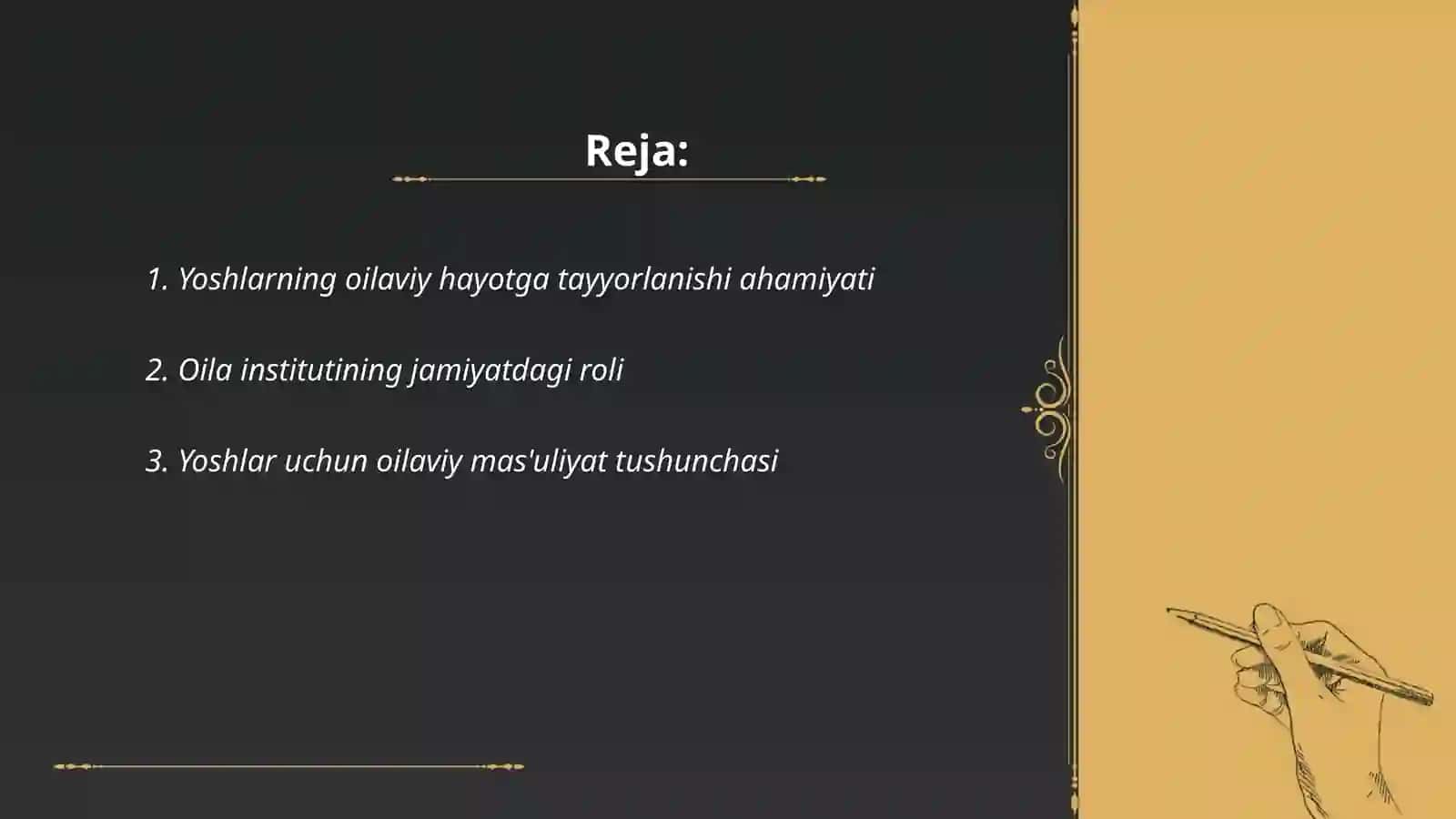 Yoshlarni oilaviy hayotga tayyorlash zaruriyati 2