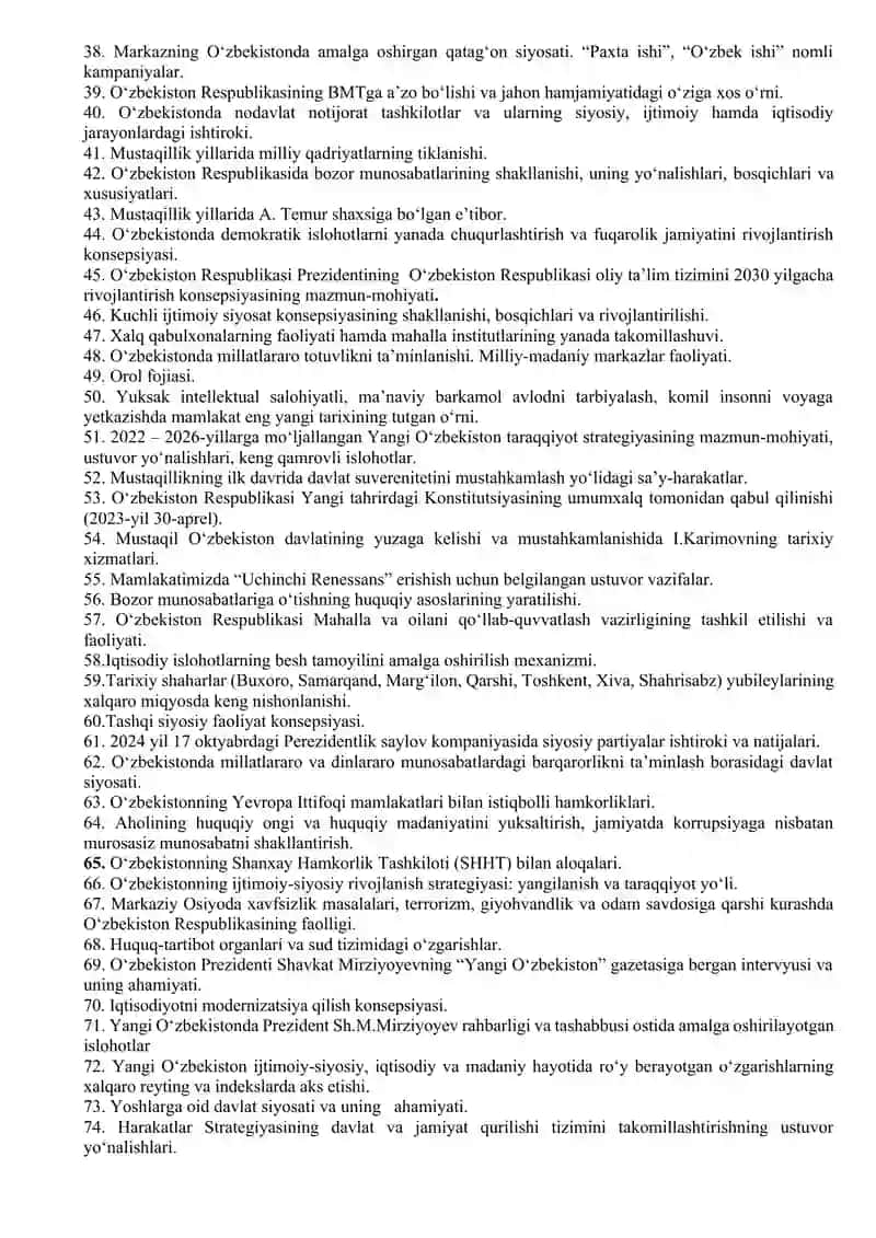O‘zbekistonning eng yangi tarixi 2