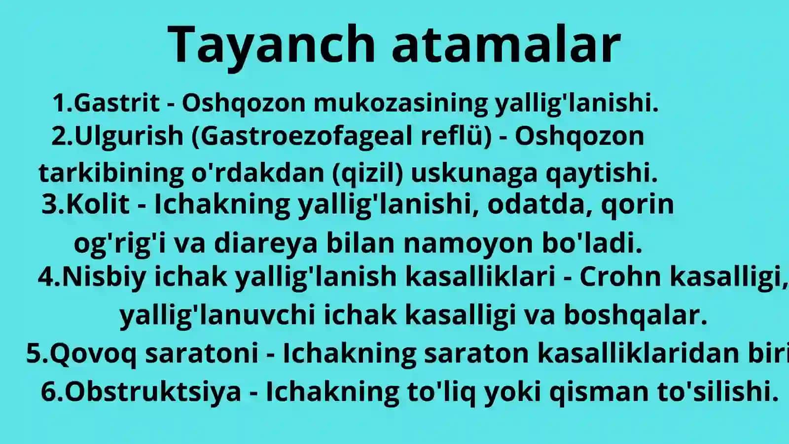 Oshqozon muammolari davolash usullari 2