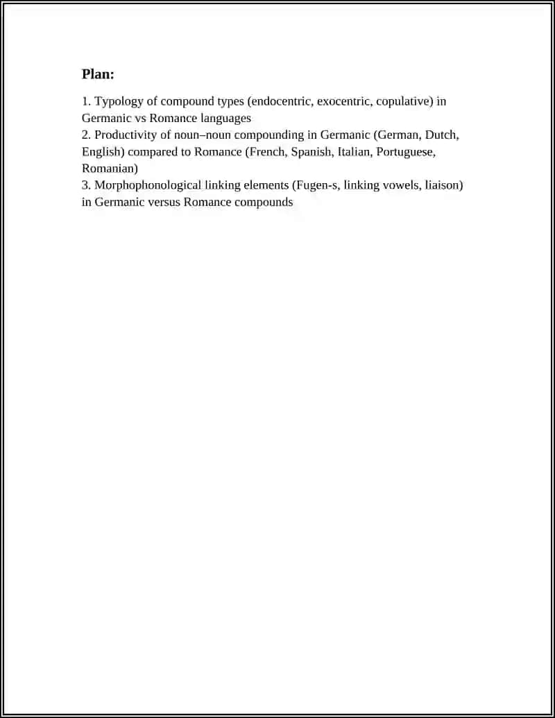 COMPARATIVE ANALYSIS OF COMPOUND WORD FORMATION IN GERMANIC AND ROMANCE LANGUAGE 2