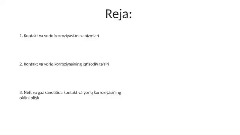 Neft va gaz sanoatida kontaktli va yoriqli karroziya 2