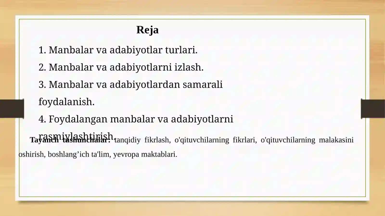 Manbalarvaadabiyotbilanishlash 2