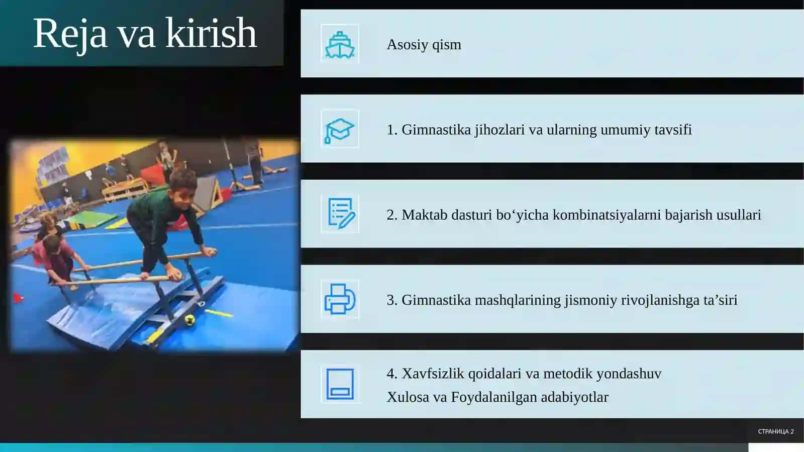 Gimnastika jihozlari (turnik, parallel va baland-past brussya, xalqa,akrobatika 2