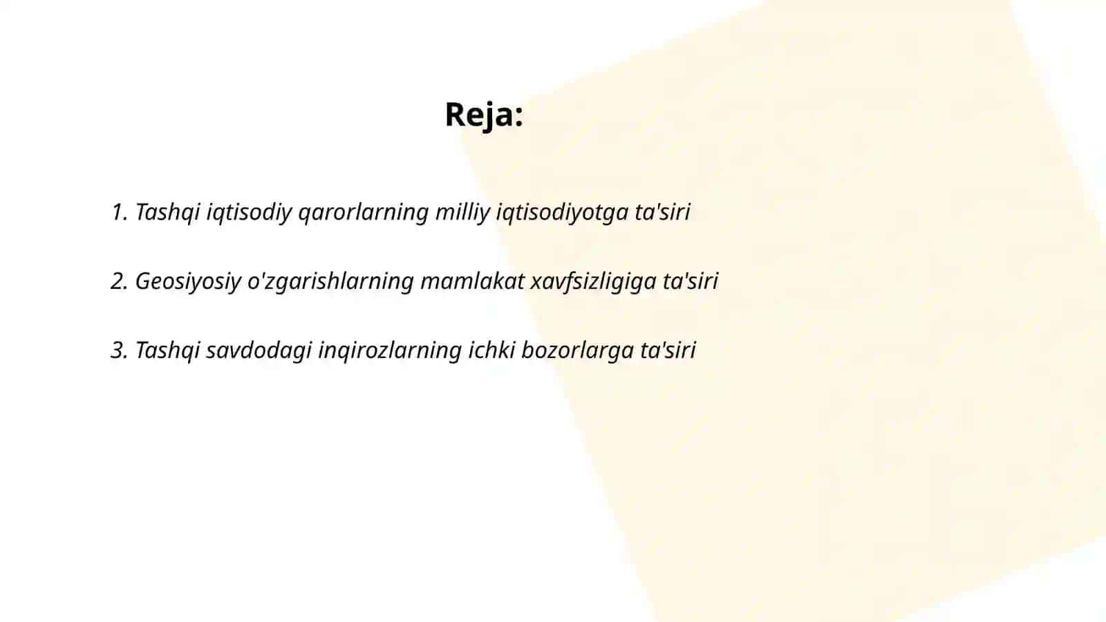 Tashqi tajovuzkor omillar ta'siri bilan bog'liq kritik holatlar 2
