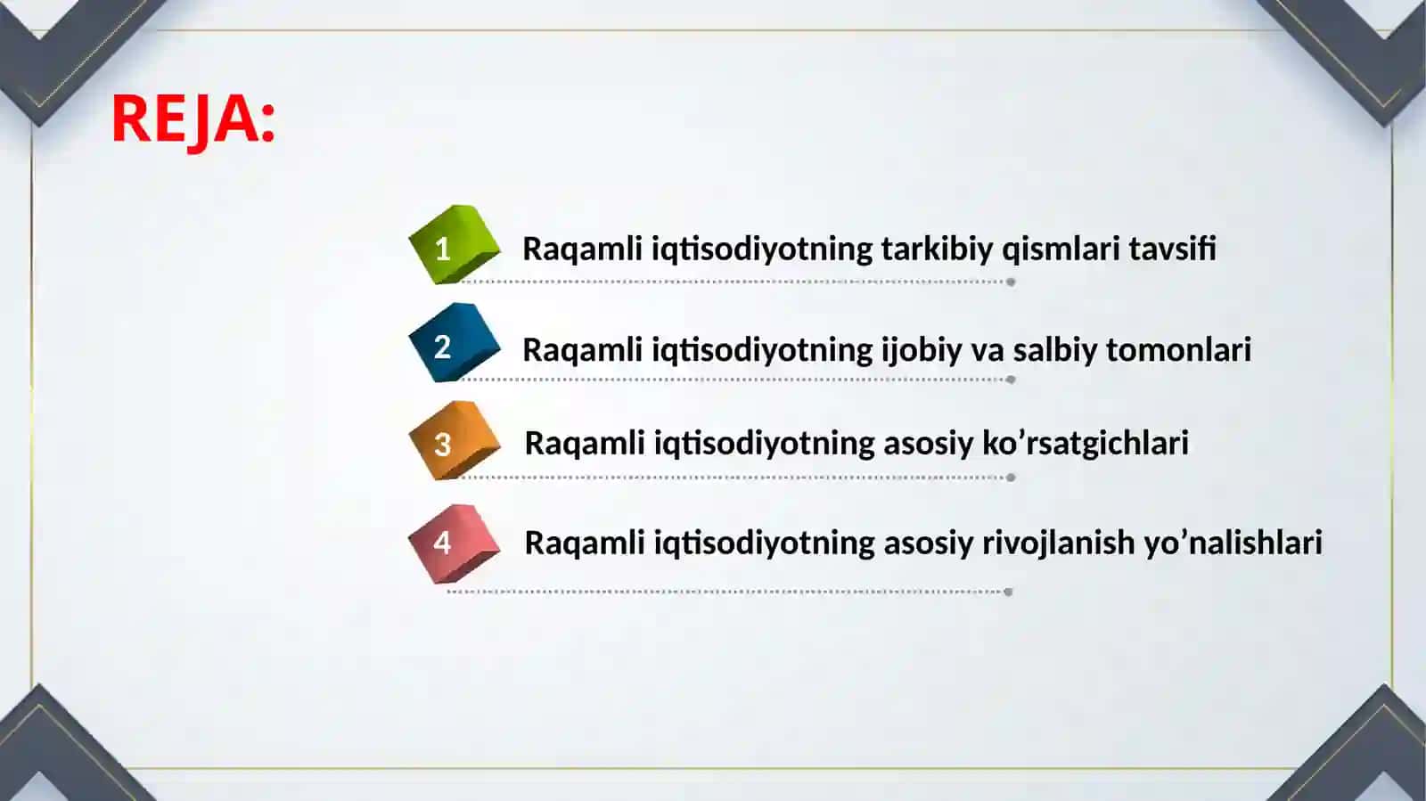 RAQAMLI IQTISODIYOTNING TARKIBIY QISMLARI 2