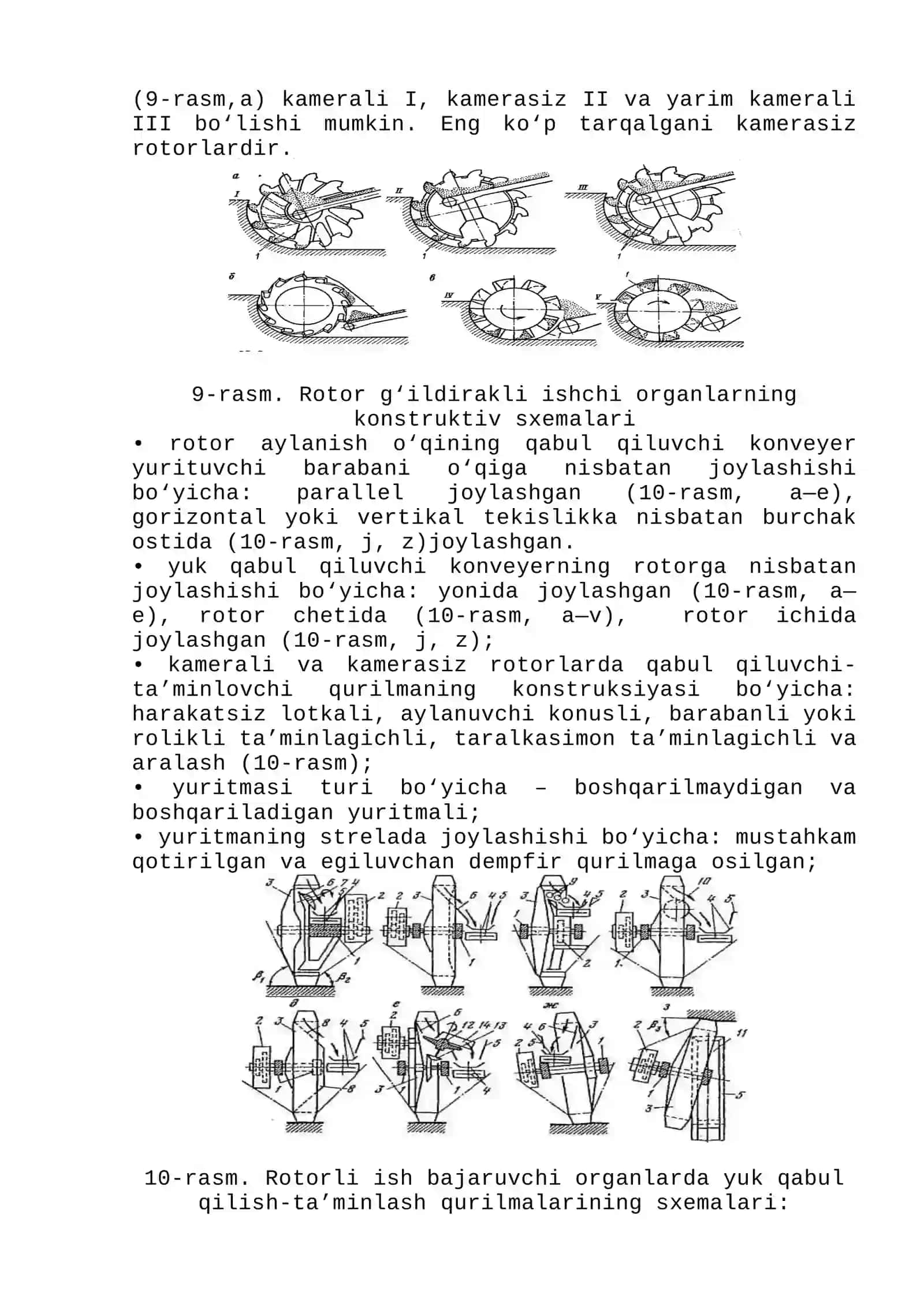 Rotorli ekskavatorlar tuzilishi va ishlash prinsipi 2