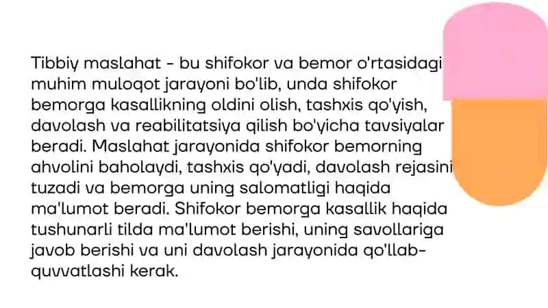 Tibbiyot sohasida maslahat berish va shifokor sirini saqlashning axloqiy va amaliy jihatlari 2