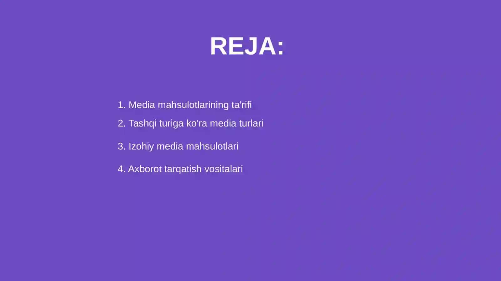Media mahsulotlar turlari 2