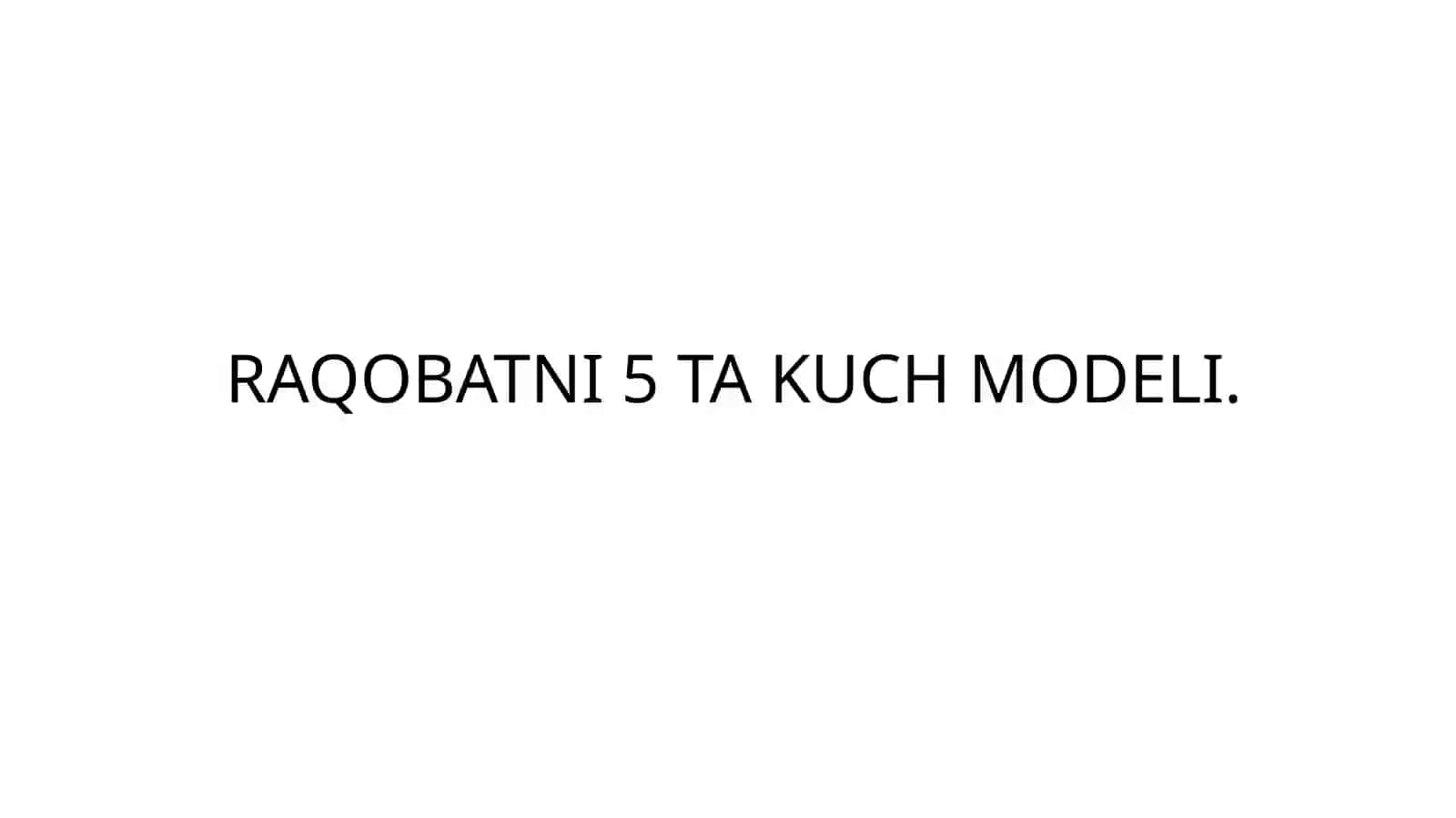 PORTERNING 5 TA KUCH MODELI 2