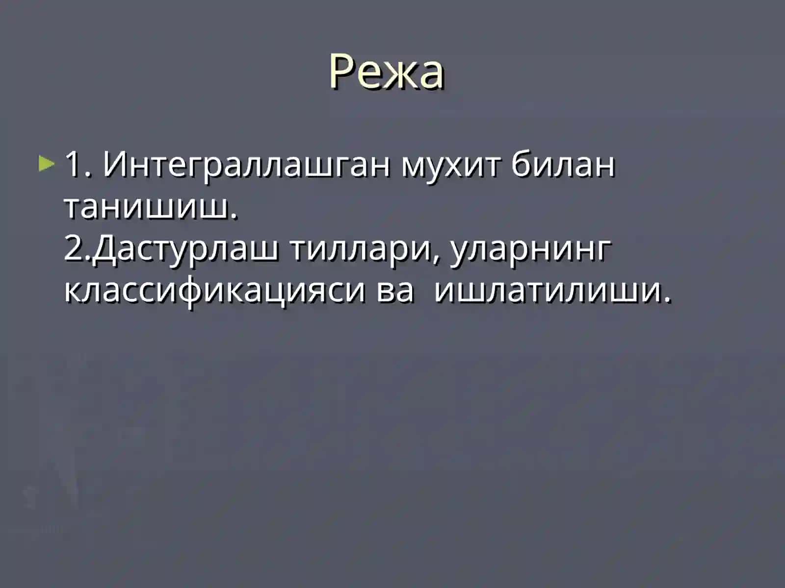 Дастурлаш тиллари ва улар билан ишлаш 2