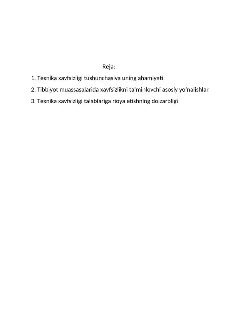 Ish joyida texnika xavfsizligi 2