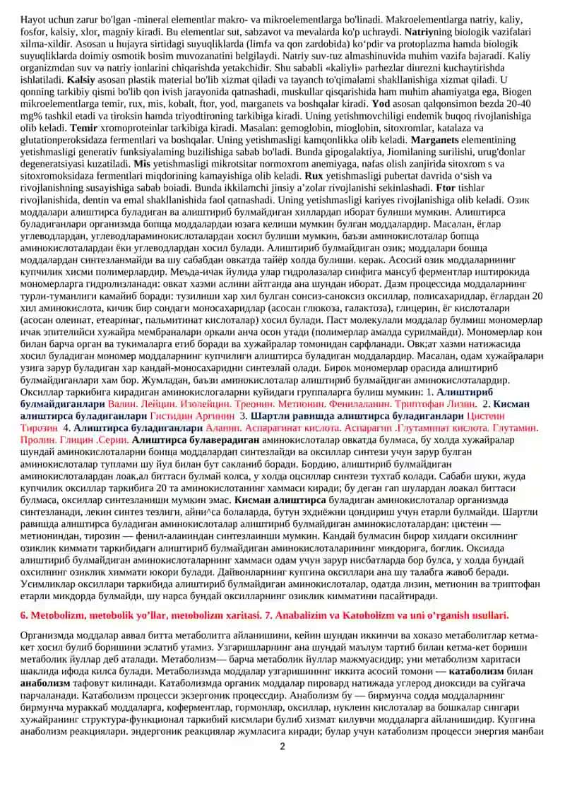 Biokimyo oraliq nazorat 2019 (Hammaga omad) 2