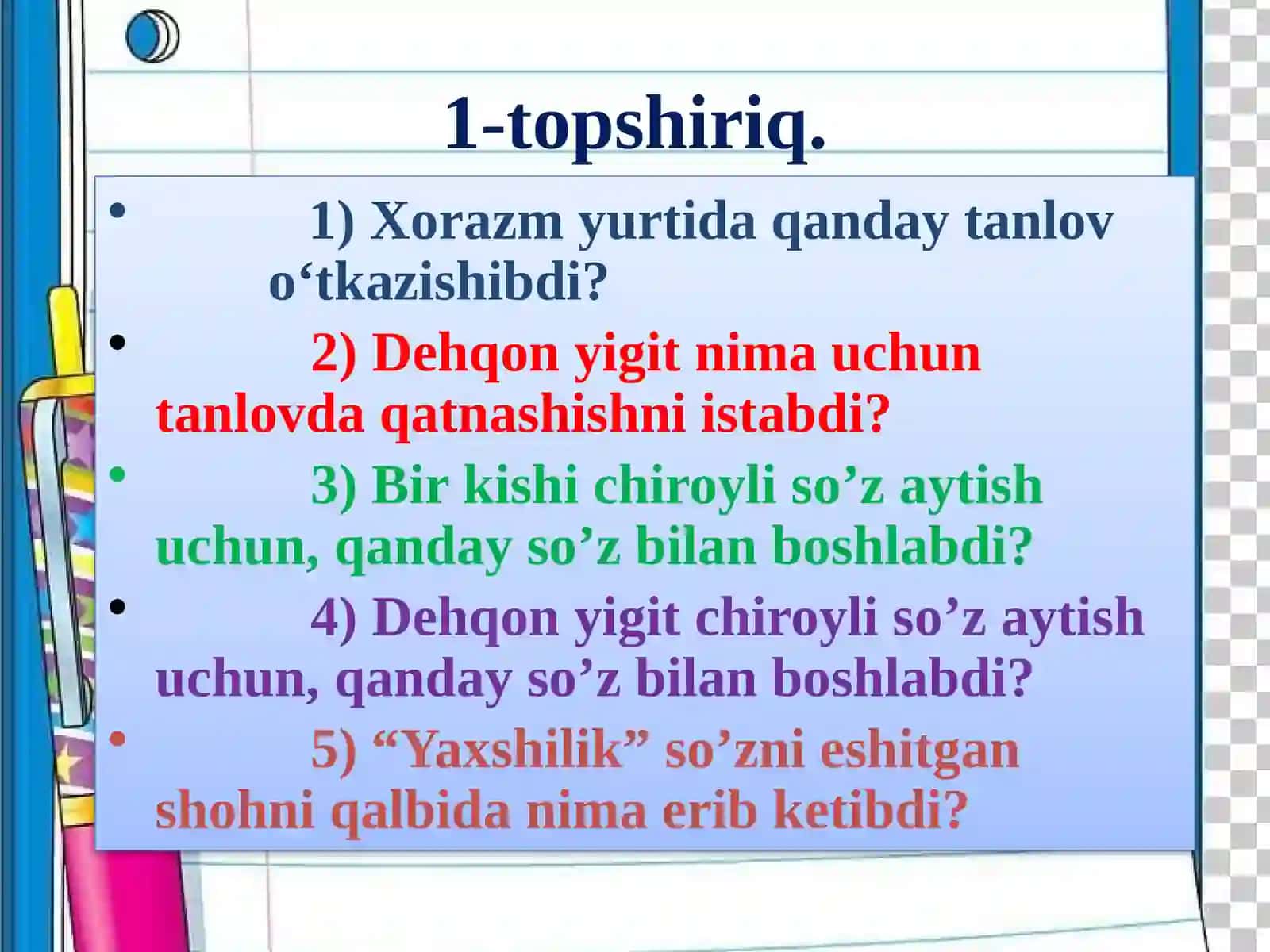 Bugungi mavzu: Yaxshilik, yomonlik, muz 2