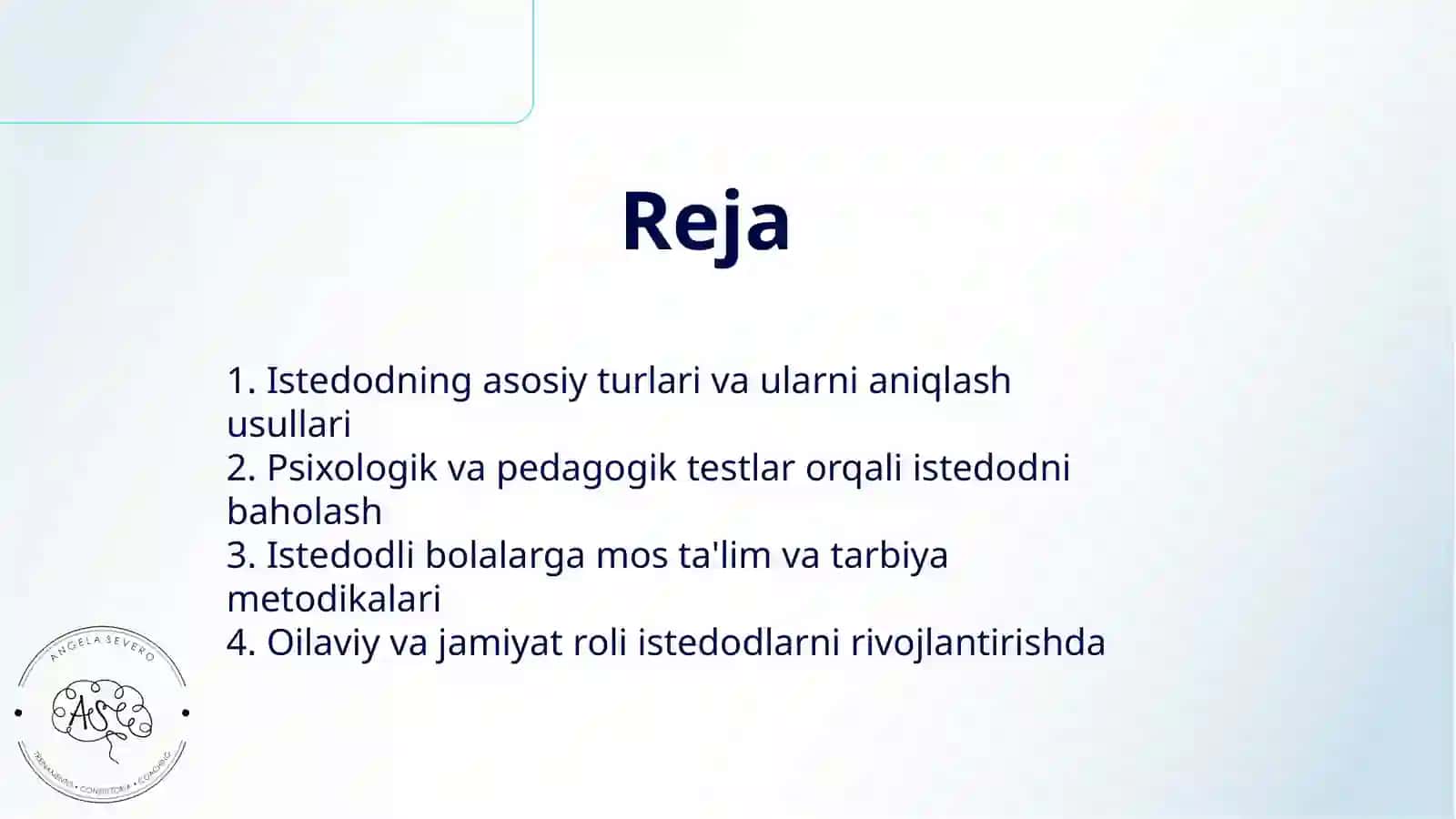 ISTEDODLI BOLALARNI ANIQLASH VA ULARNI TARBIYALASH 2