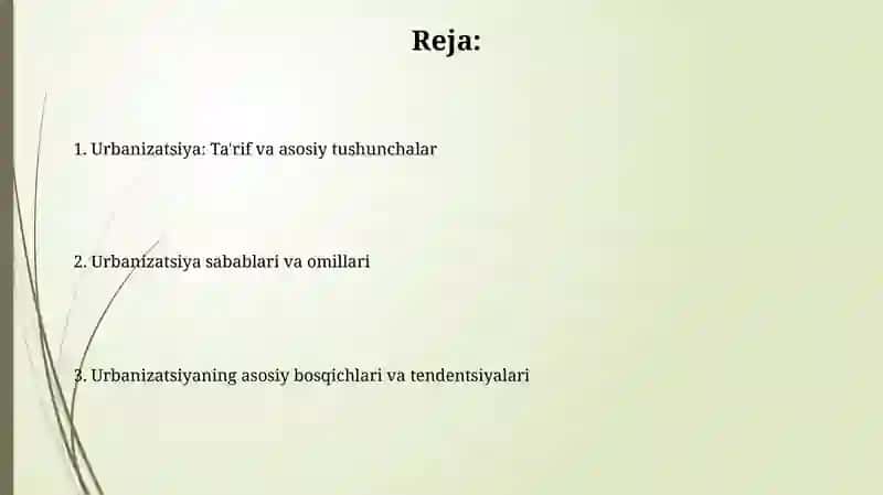 Urbanizatsiya jarayoni bilan tanishish 2
