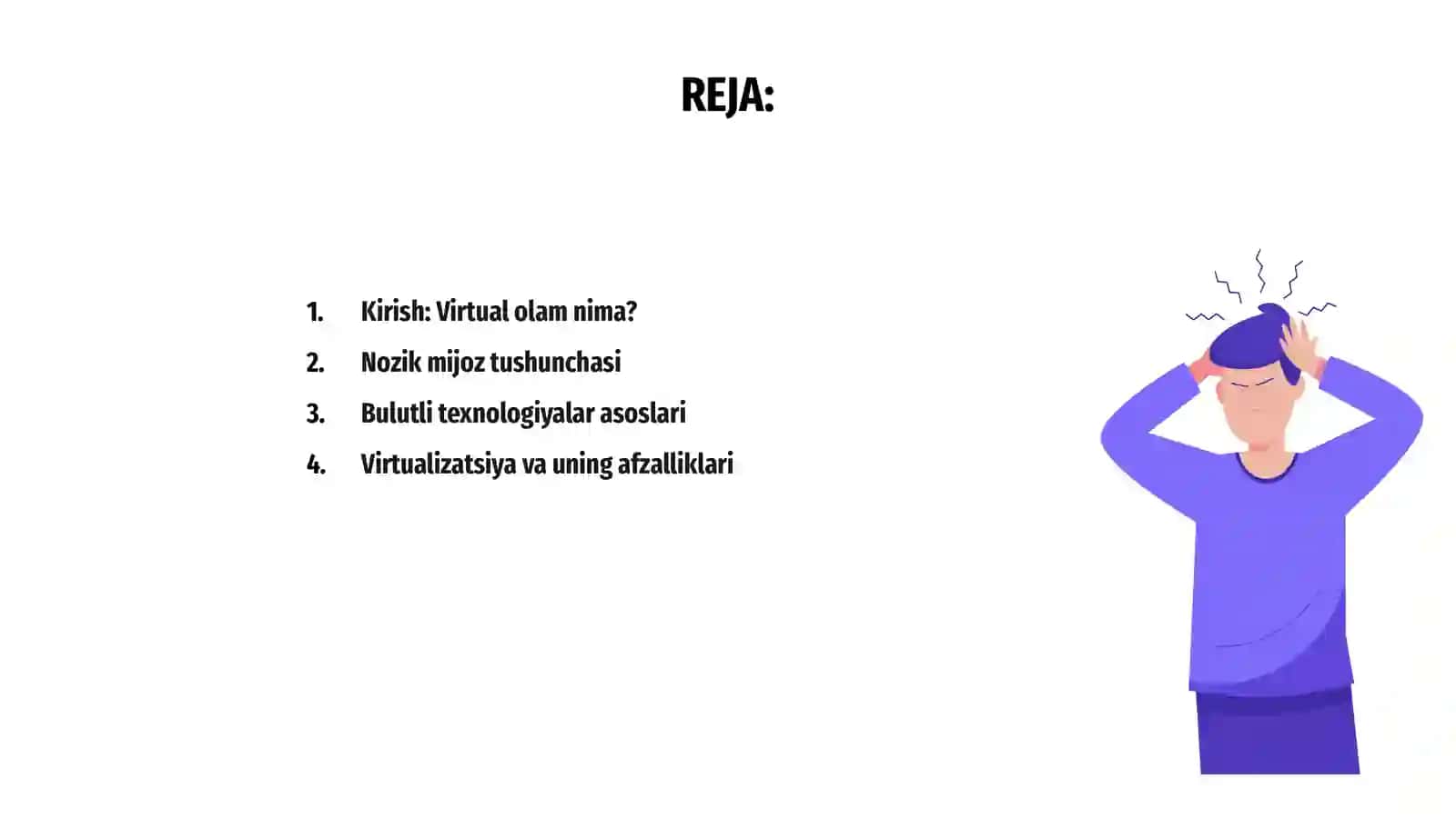 Virtual olam "nozik mijoz" bulutli tehnologiyalar xususiyatlari 2