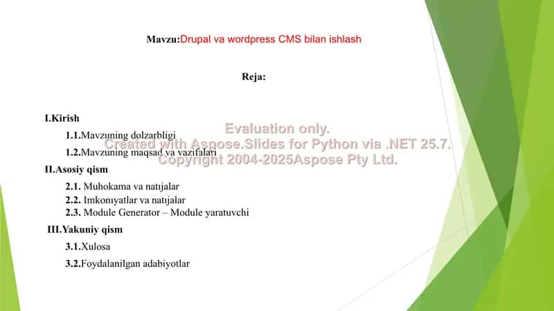 Drupal va WordPress CMS bilan ishlash 2