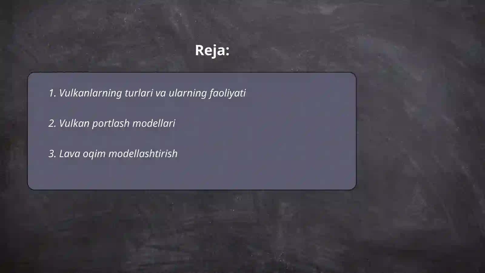 Vulqon faoliyatini modellashtirish va yer yuzasiga taʼsiri 2