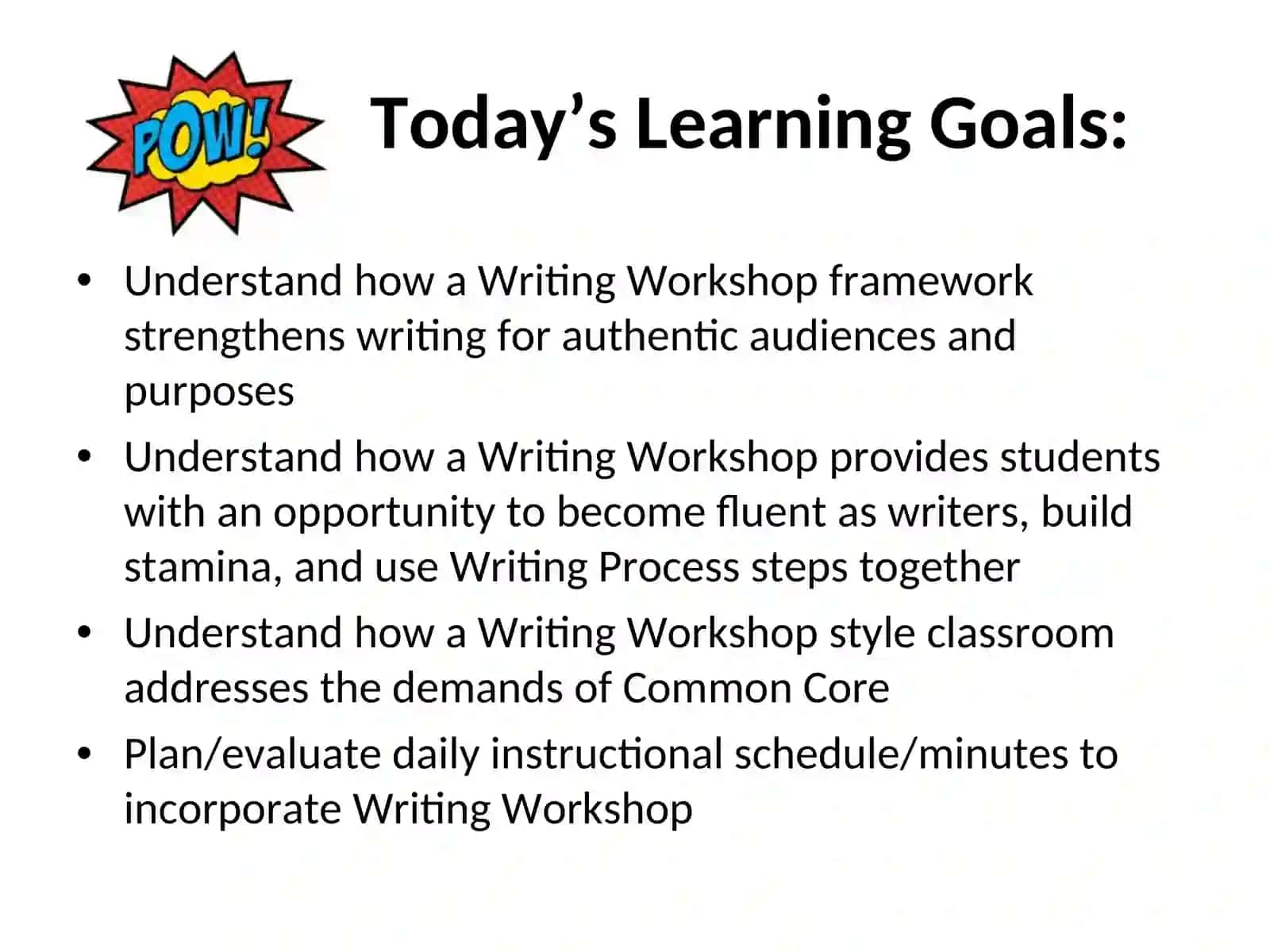Writing Workshop Framework 2