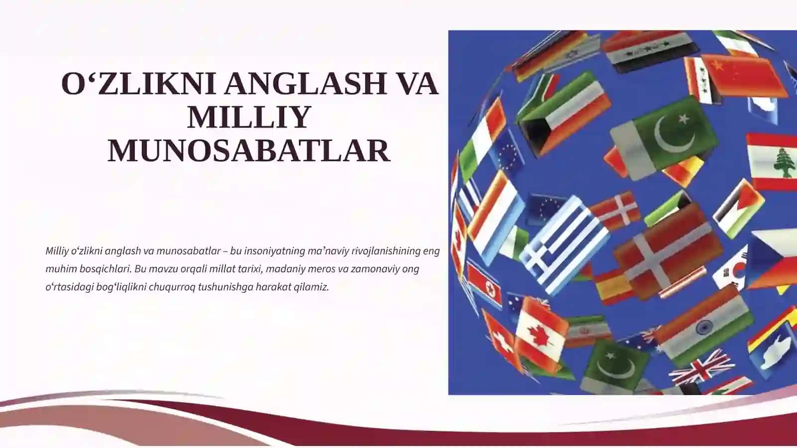 Oʻzlikni anglash va milliy munosabatlar 2