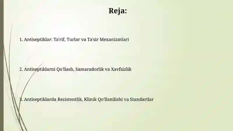 Antiseptiklar va antiseptik vositalar 2