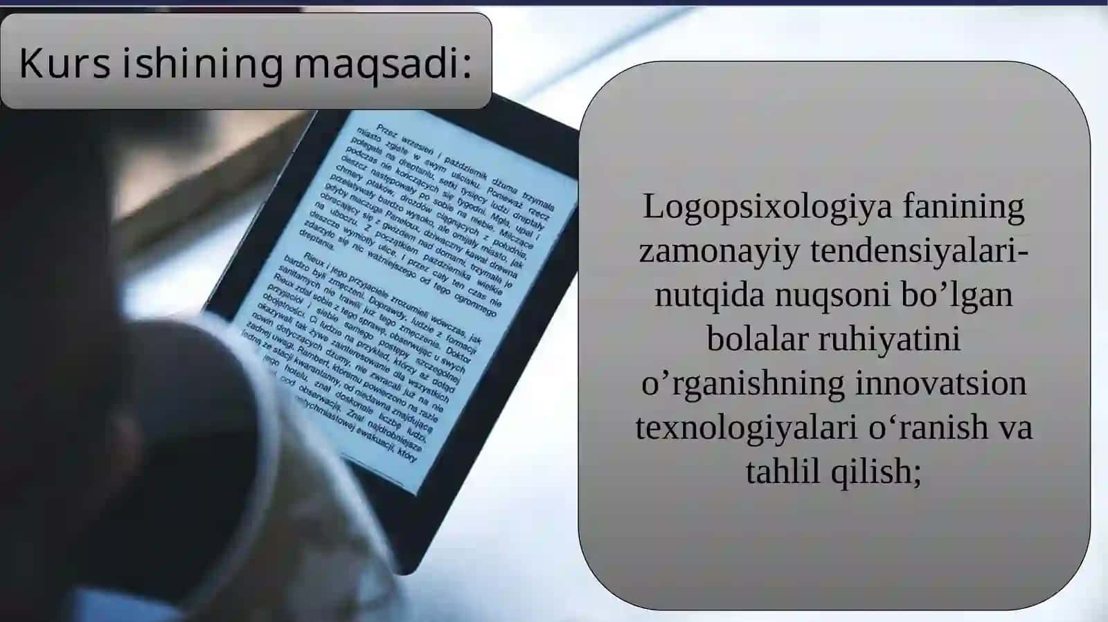 Logopsixologiya fanining zamonayiy tendensiyalari-nutqida nuqsoni bo’lgan bolalar ruhiyatini o’rganishning innovatsion texnologiyalari 2