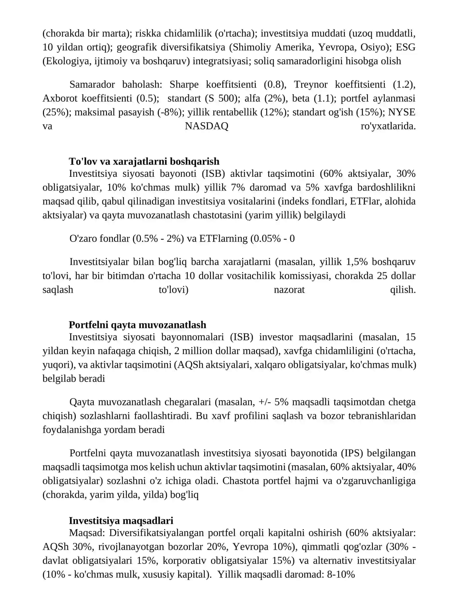 Investitsiya siyosati 2