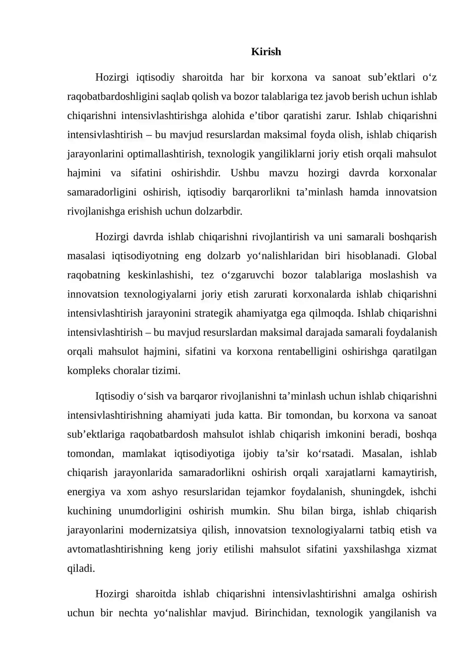 Hozirgi sharoitda ishlab chiqarishni intensivlashtirish 2
