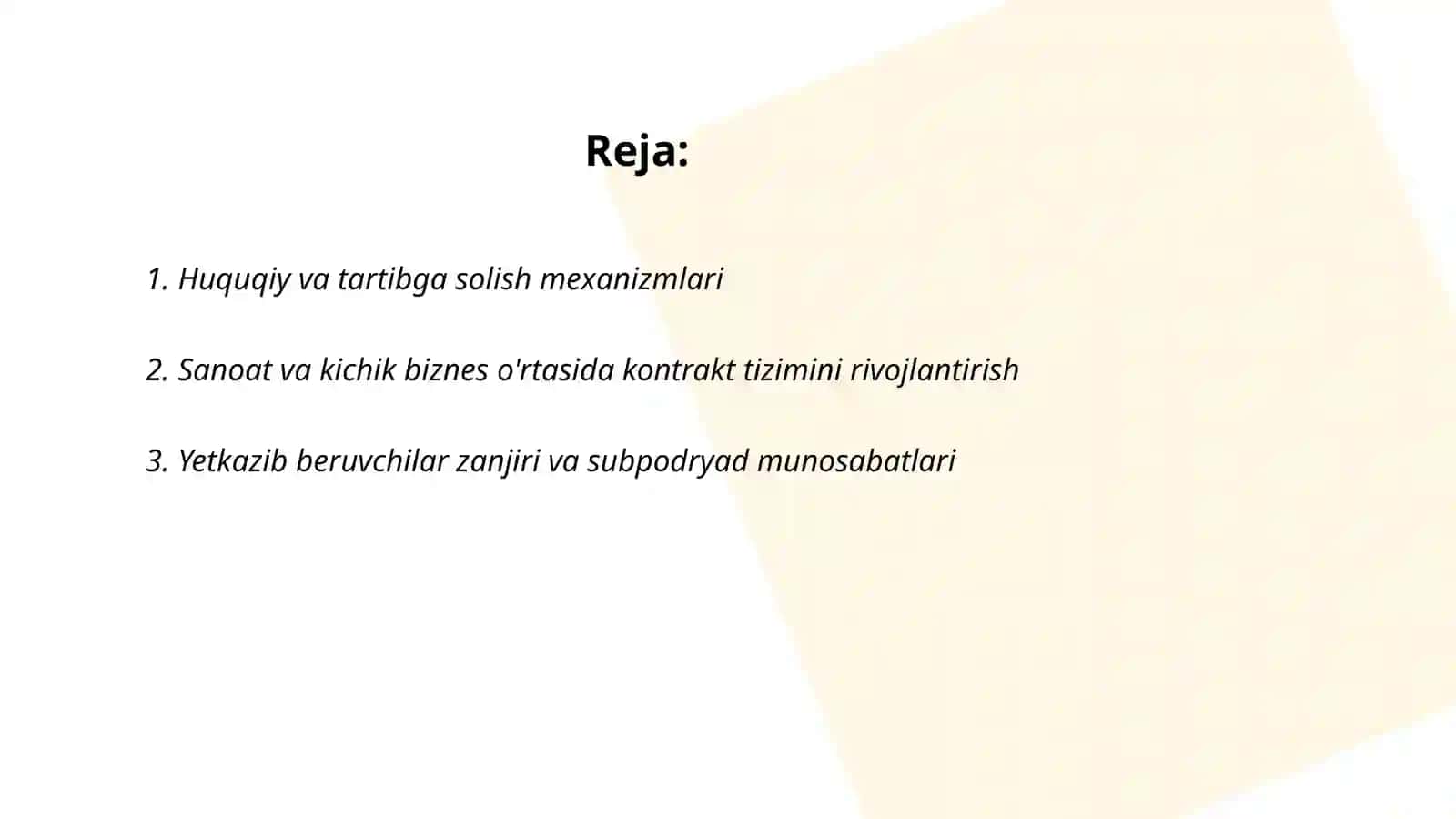 Sanoatkorxonalarida kichik biznes bilan looperatsiya aloqalarini rivojlantirishning asosiy yo' nalishlari 2