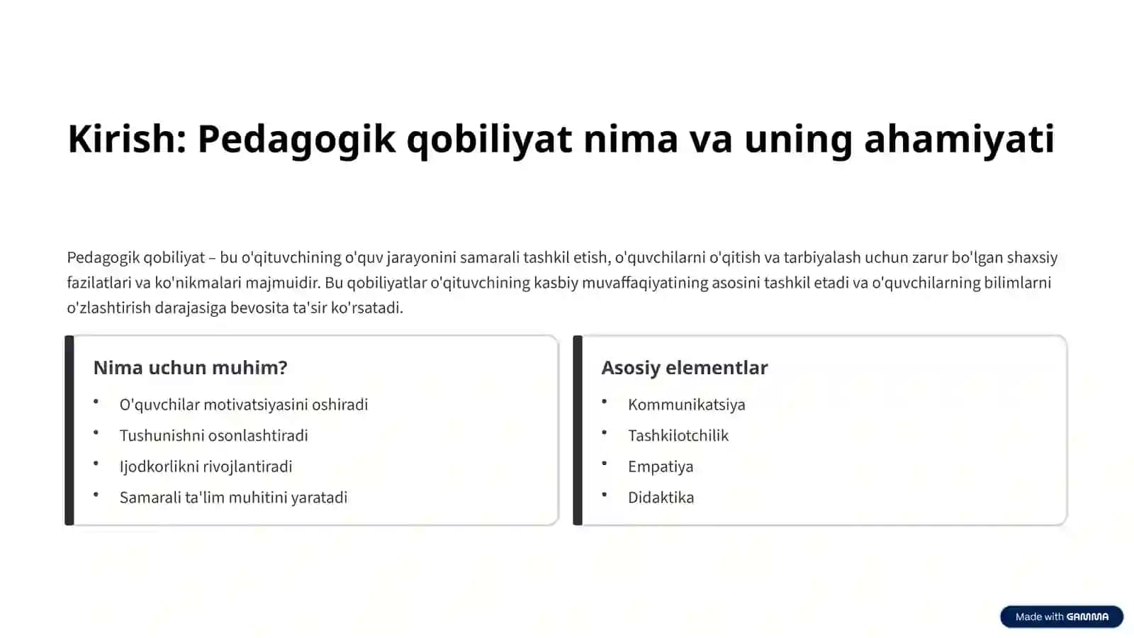 O'qituvchi faoliyatida pedagogik qobiliyat samarali darsning kaliti 2