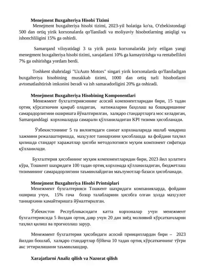 Menejment Buxgalteriya Hisobi Funktsiyalari 2