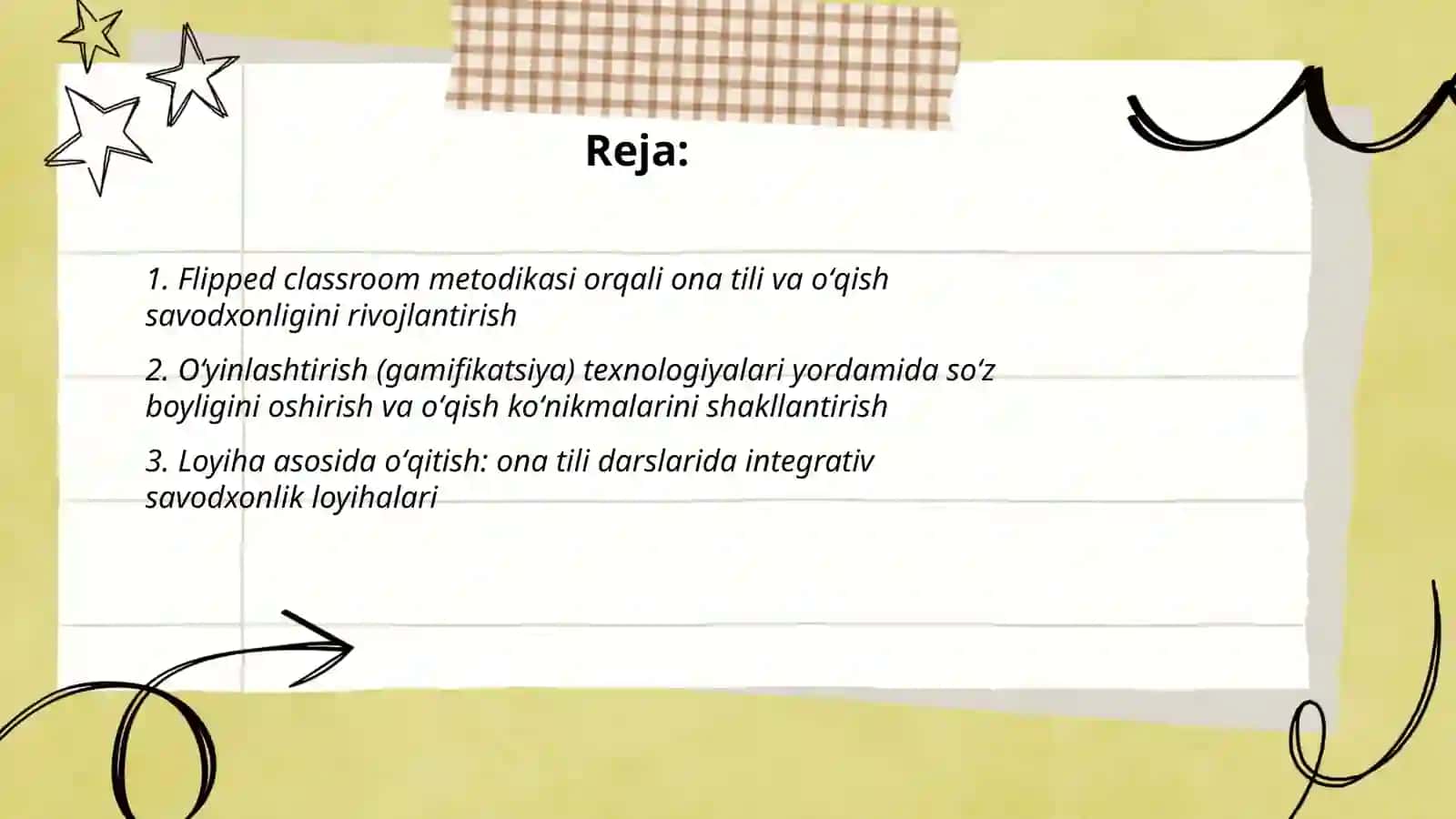 Ona tili v oʻqish savodxonligini darslarda qoʻllaniladigan innovatsion pedagogik texnologiyalar 2