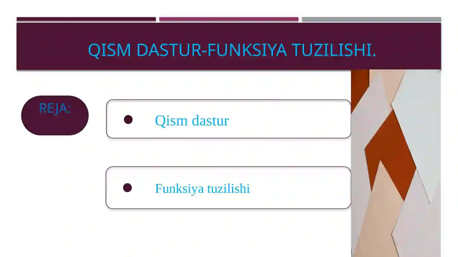 Qism dastur-funksiya tuzilishi 2