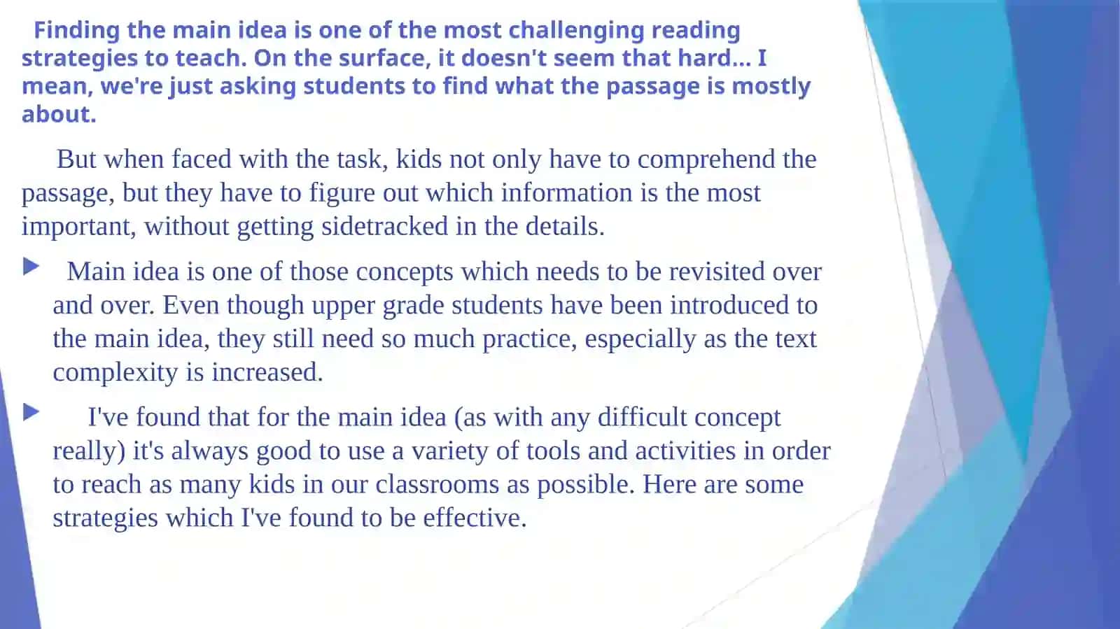 Tips for teaching main idea 2