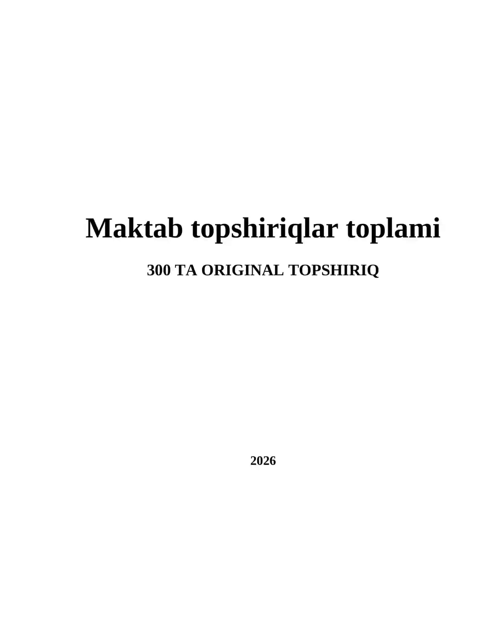 Maktab topshiriqlar toplami 2