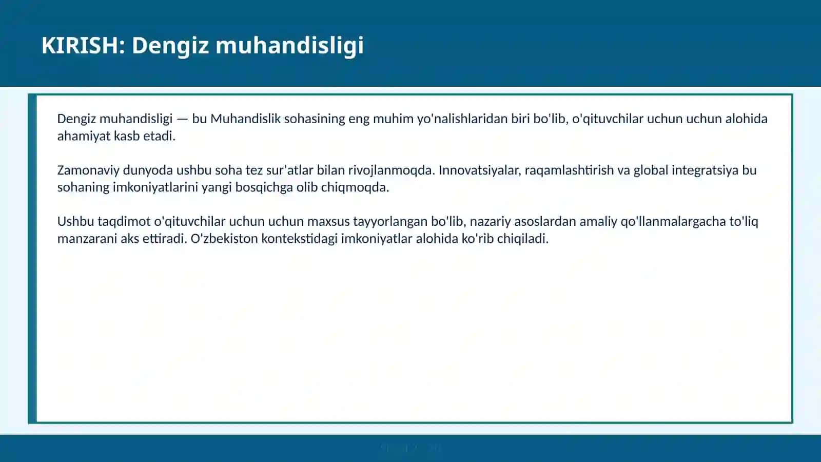 Dengiz muhandisligi 2