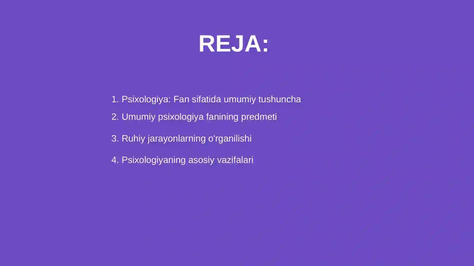 Umumiy psixologiya fanining predmeti va vazifalari metodlari 2