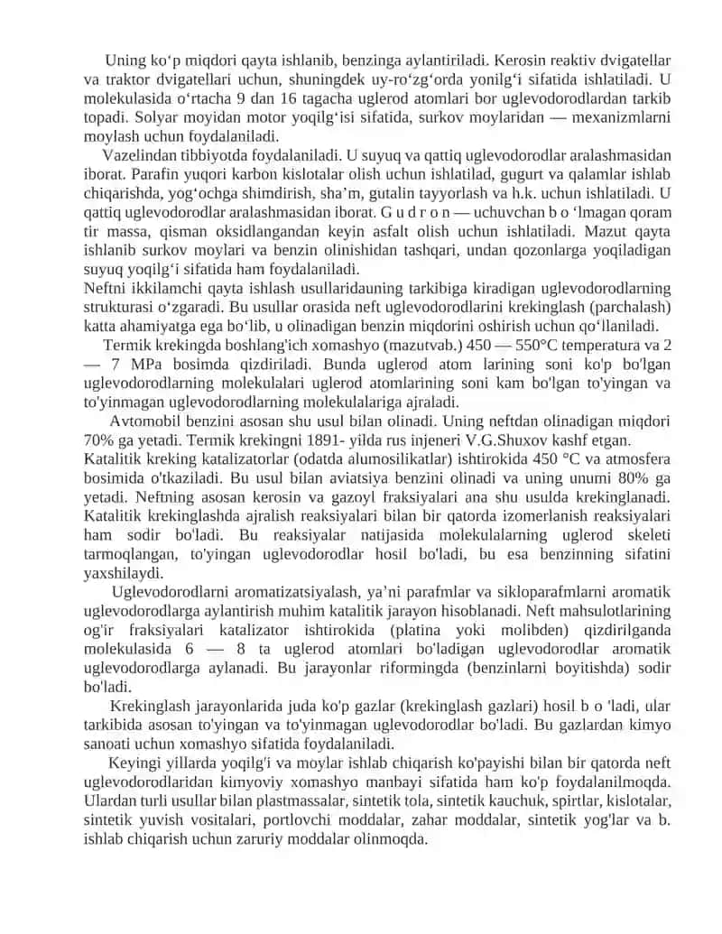 Neft va uni qayta ishlash 2
