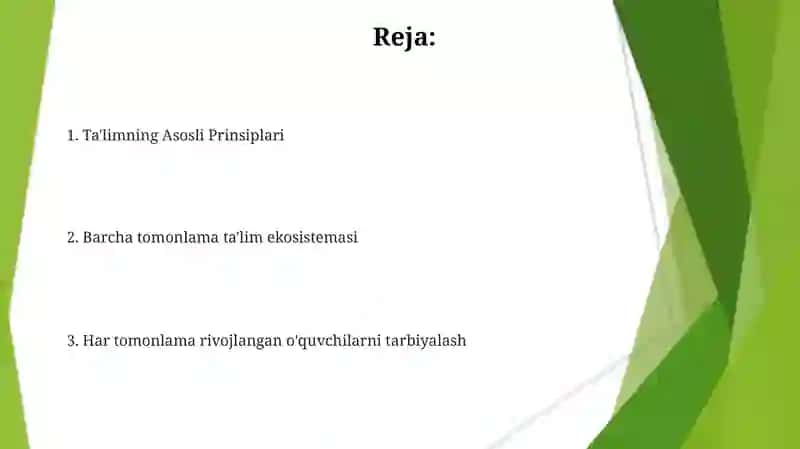 Ta'lim Asoslarining Asosiy Tushunchalari 2